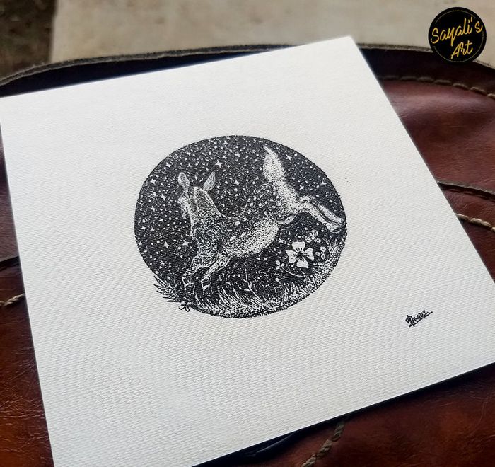 Transfiro minha imaginação para mini telas criando desenhos de pontos de tinta (29 fotos) 14