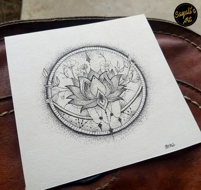 Transfiro minha imaginação para mini telas criando desenhos de pontos de tinta (29 fotos) 17