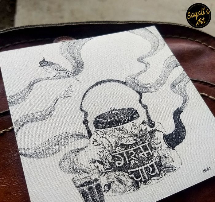 Transfiro minha imaginação para mini telas criando desenhos de pontos de tinta (29 fotos) 25