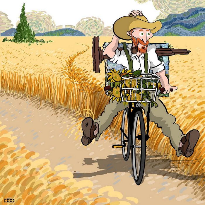 Vida do Vincent Van Gogh em seu próprio estilo de arte (10 fotos) 7