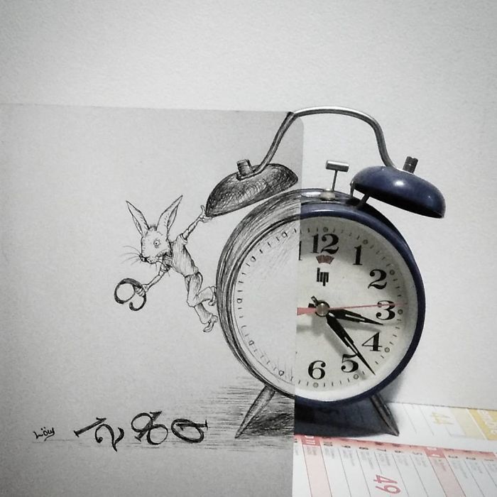 Artista completa coisas que encontra na rua com seus desenhos (31 fotos) 3