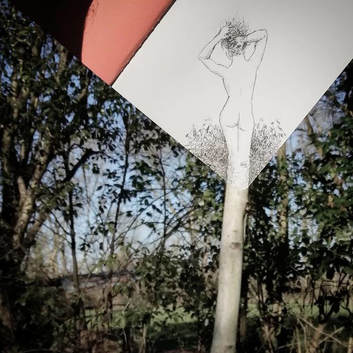 Artista completa coisas que encontra na rua com seus desenhos (31 fotos) 7