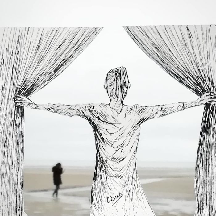 Artista completa coisas que encontra na rua com seus desenhos (31 fotos) 8