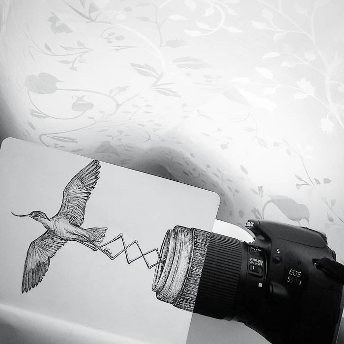 Artista completa coisas que encontra na rua com seus desenhos (31 fotos) 11