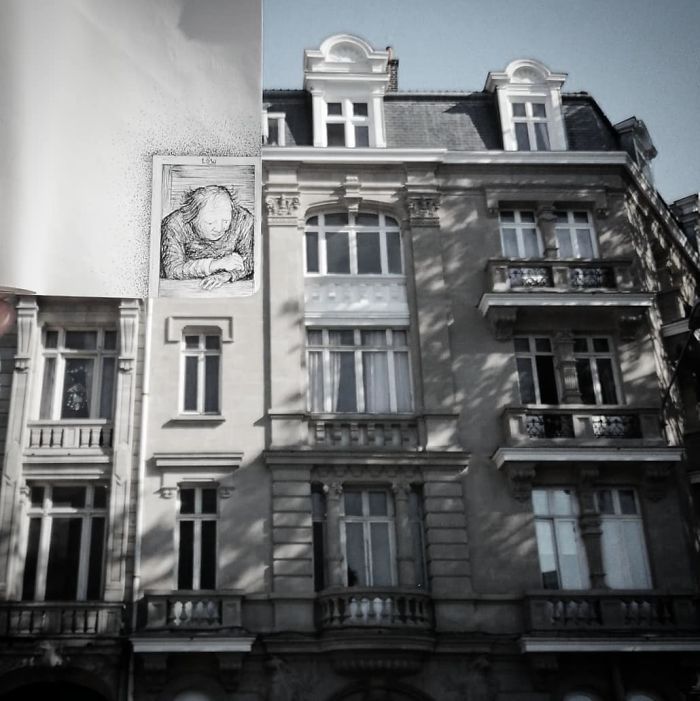 Artista completa coisas que encontra na rua com seus desenhos (31 fotos) 31