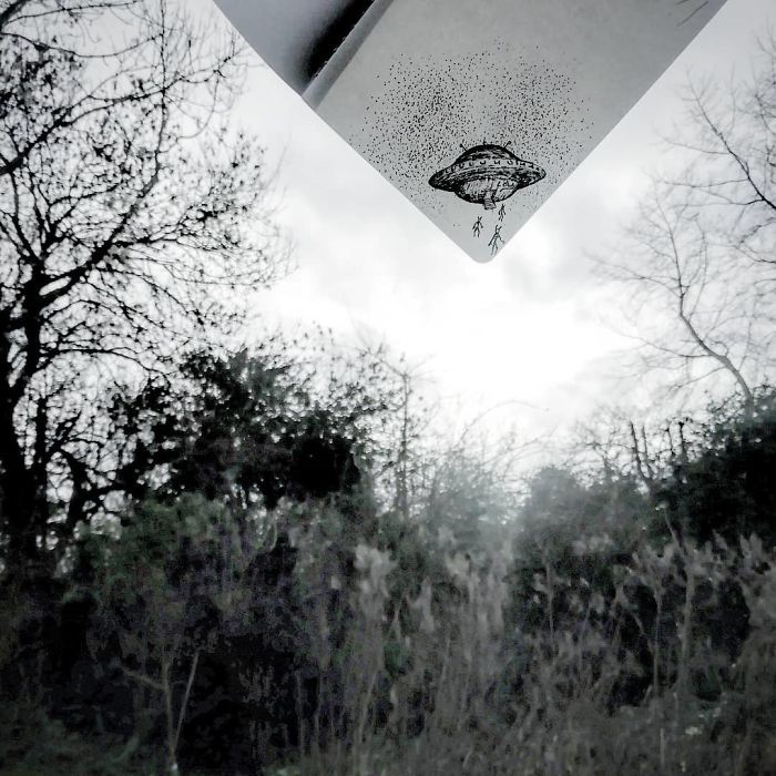 Artista completa coisas que encontra na rua com seus desenhos (31 fotos) 19