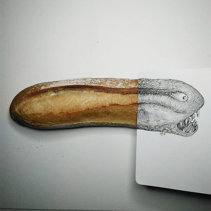 Artista completa coisas que encontra na rua com seus desenhos (31 fotos) 26