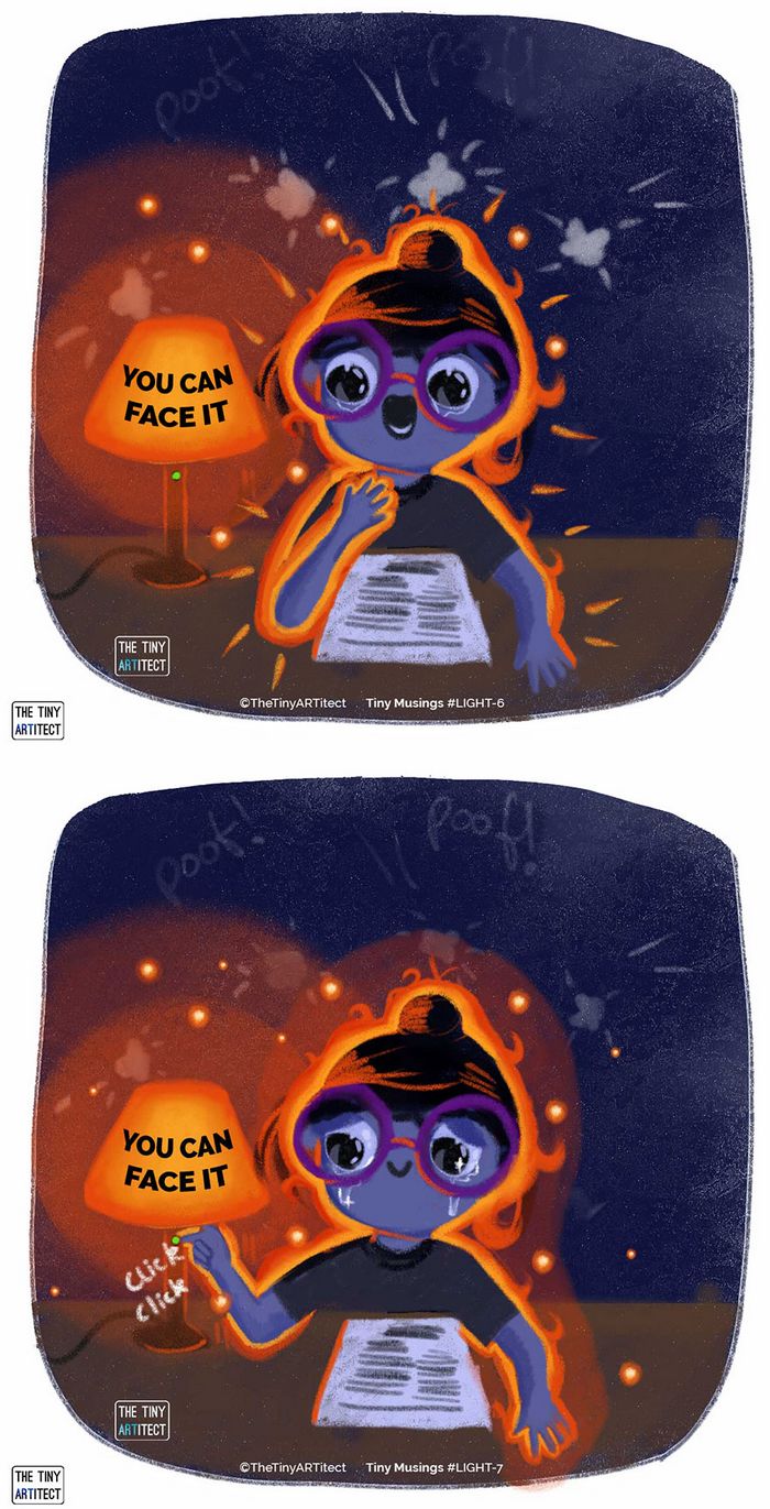 Artista ilustra pequenas coisas que acontecem na vida dela (6 quadrinhos) 11