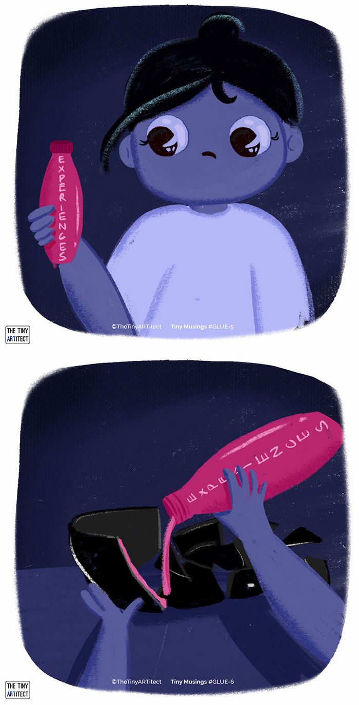 Artista ilustra pequenas coisas que acontecem na vida dela (6 quadrinhos) 18