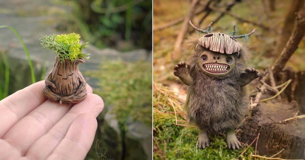 Criaturinhas fofas da floresta inspiradas da natureza e da fantasia (12 fotos)