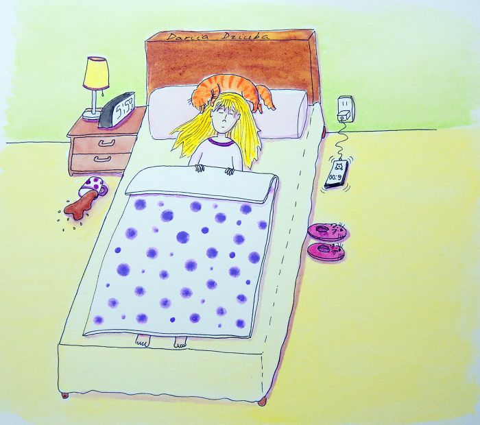 40 ilustrações divertidas que mostram as vantagens de viver com um gato 7