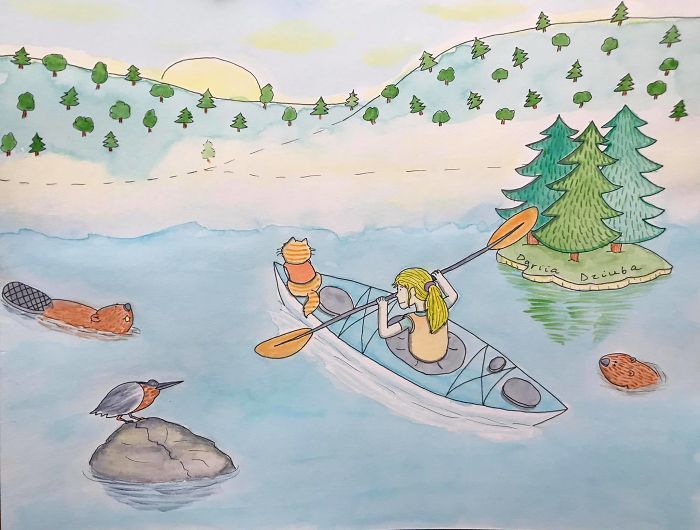 40 ilustrações divertidas que mostram as vantagens de viver com um gato 30