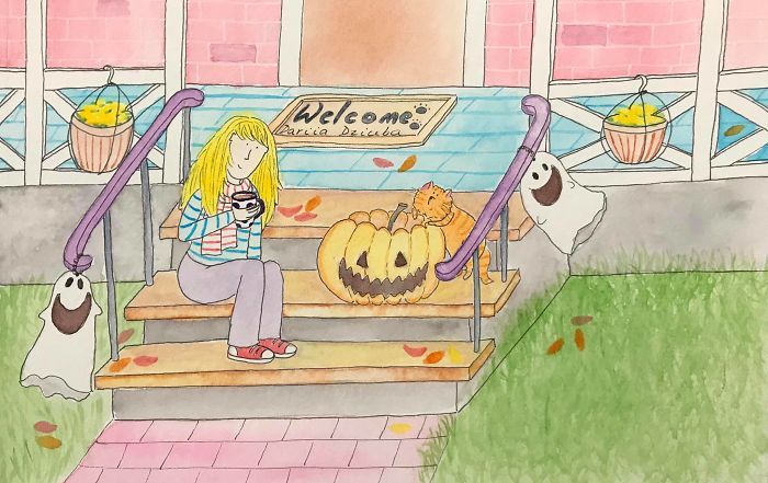 40 ilustrações divertidas que mostram as vantagens de viver com um gato 39