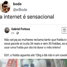 Como um homem acha que é o uso da fralda nos bebês