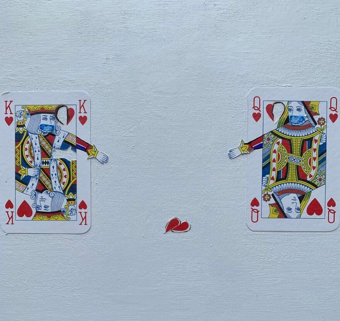Artista faz colagens de cartas de baralho para mostrar cenas de amor, perda e outras emoções (15 fotos) 6