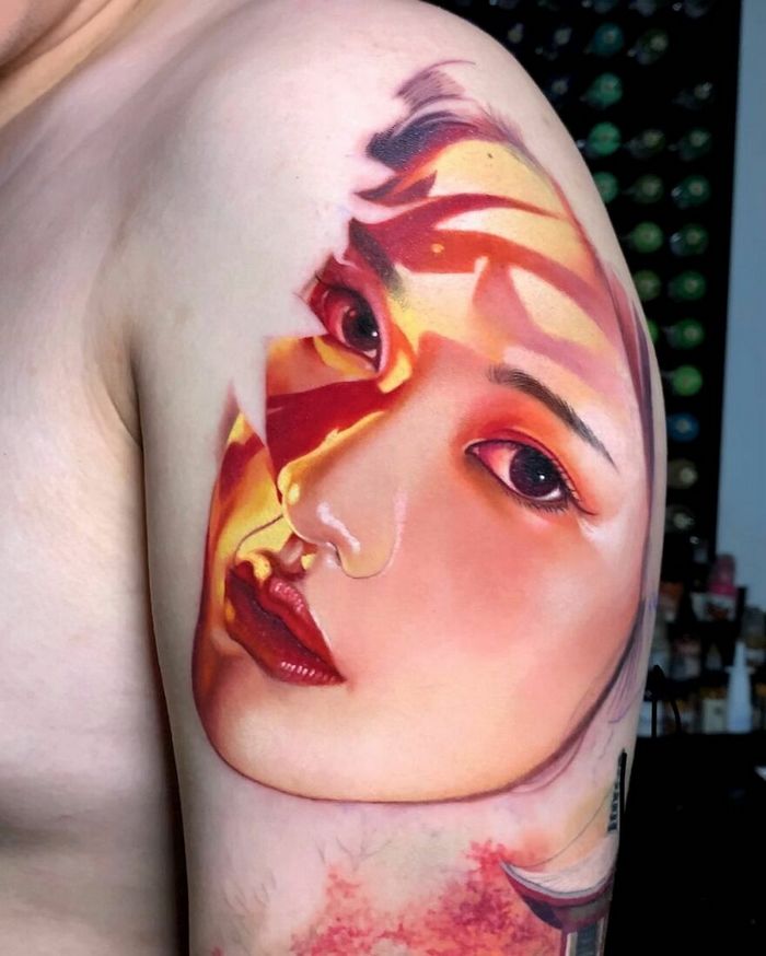 Artista faz tatuagens que parecem ter sido impressas na pele (42 fotos) 39