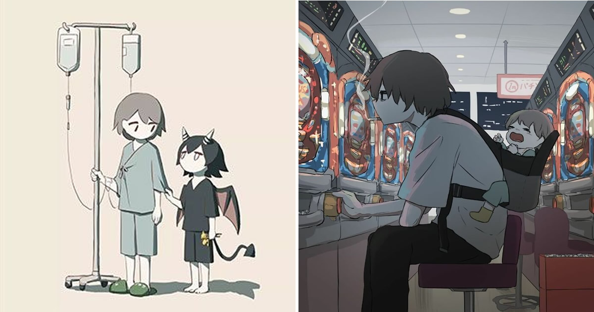 35 ilustrações poéticas deste artista japonês