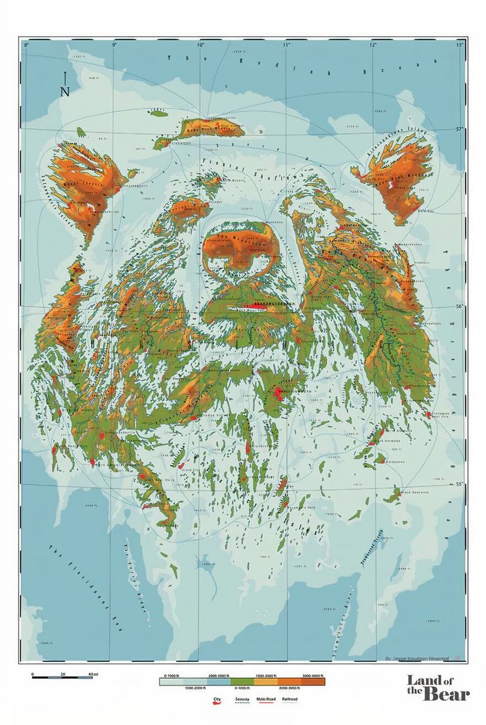 29 mapas em homenagem à natureza e aos animais 22