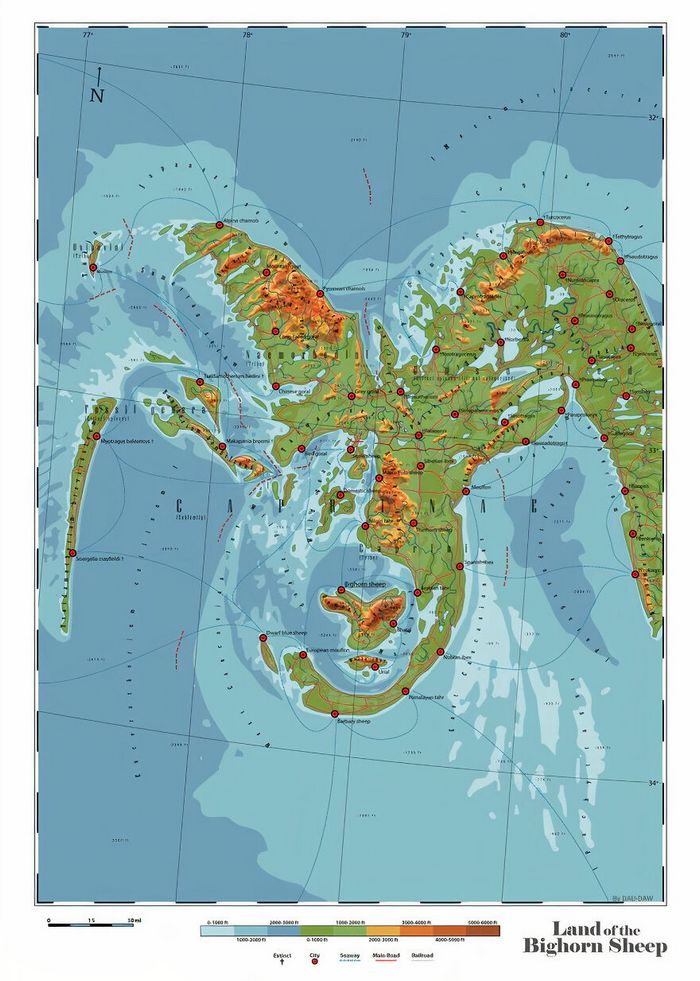 29 mapas em homenagem à natureza e aos animais 24