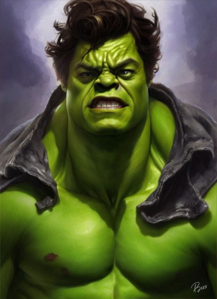 38 celebridades transformada em suas versão Hulk 4