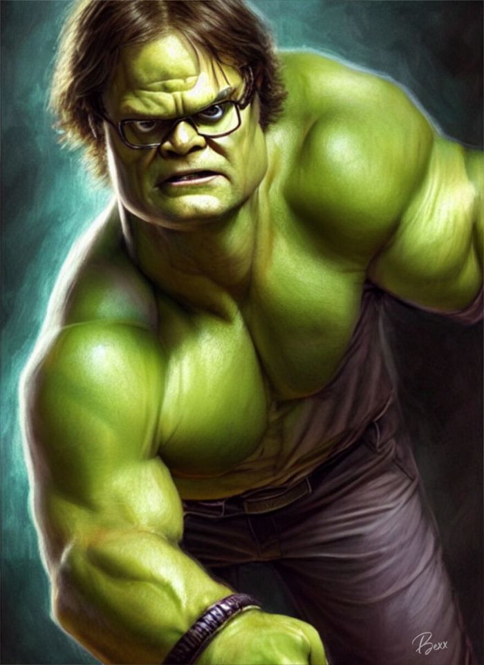 38 celebridades transformada em suas versão Hulk 7