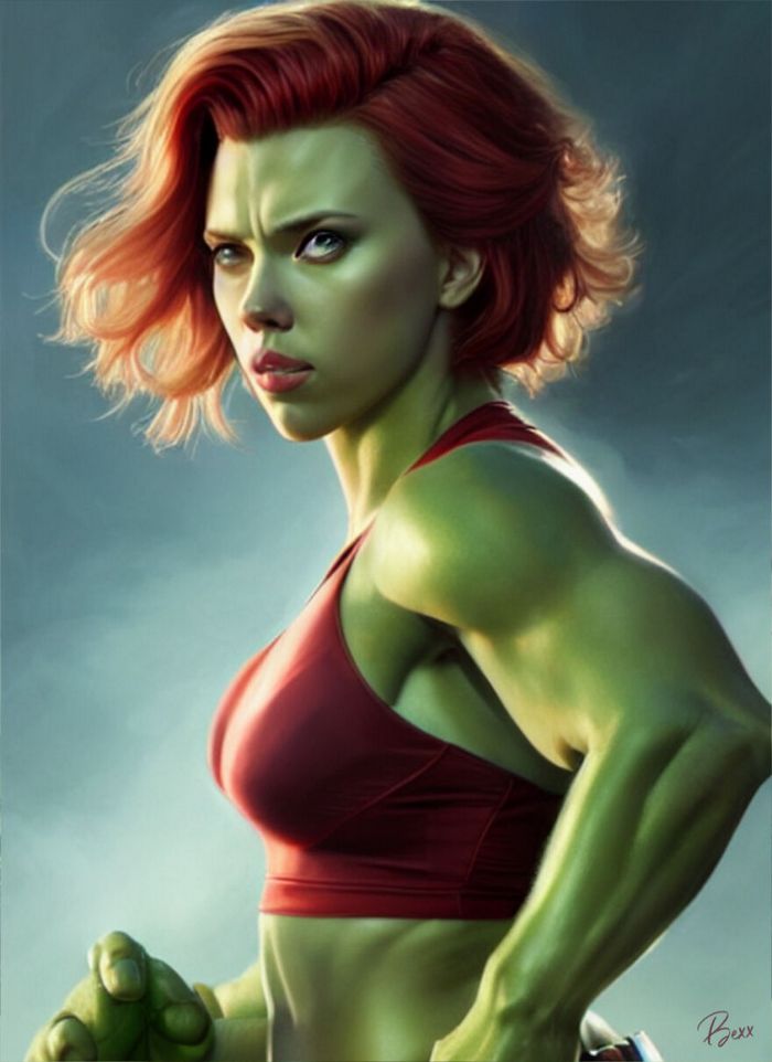 38 celebridades transformada em suas versão Hulk 9
