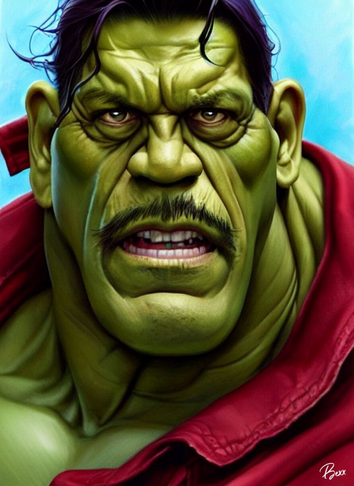 38 celebridades transformada em suas versão Hulk 11