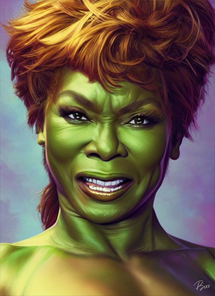 38 celebridades transformada em suas versão Hulk 13