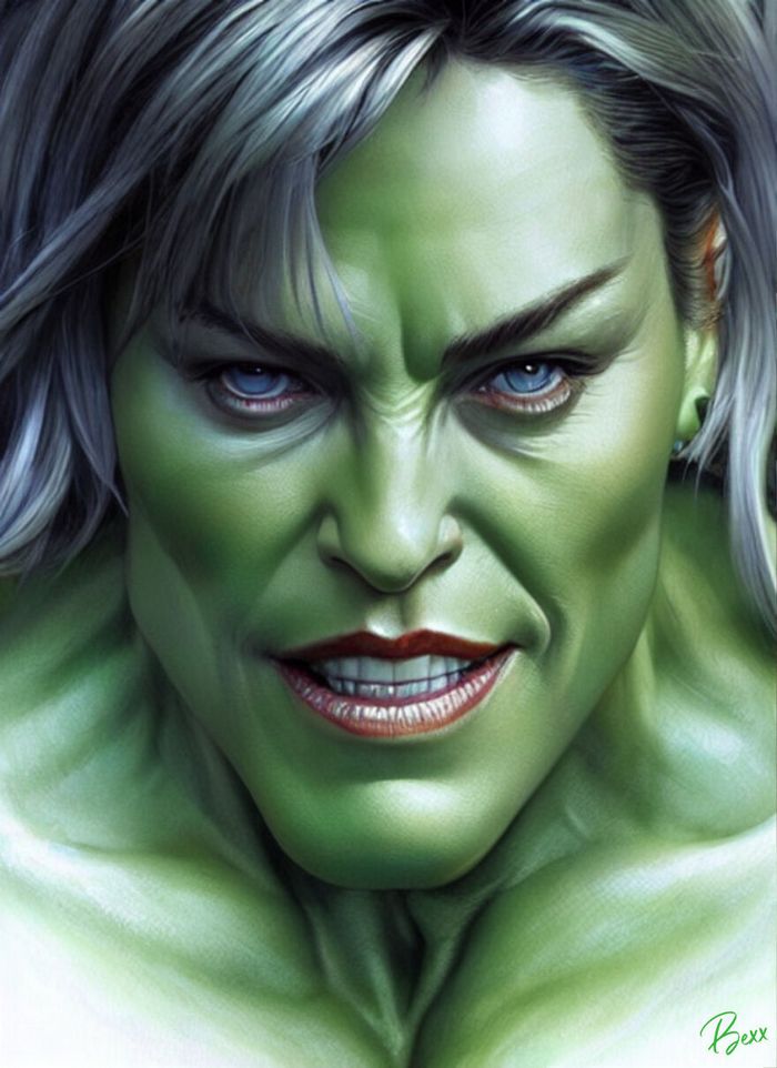38 celebridades transformada em suas versão Hulk 22
