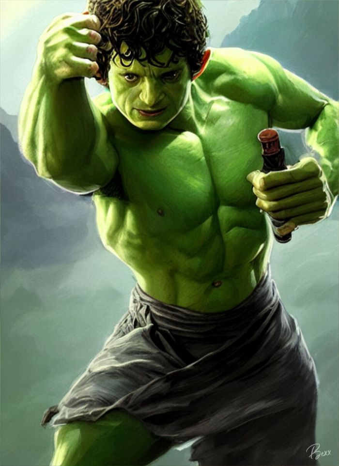 38 celebridades transformada em suas versão Hulk 23