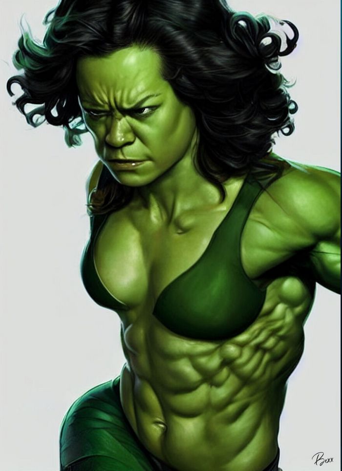38 celebridades transformada em suas versão Hulk 30