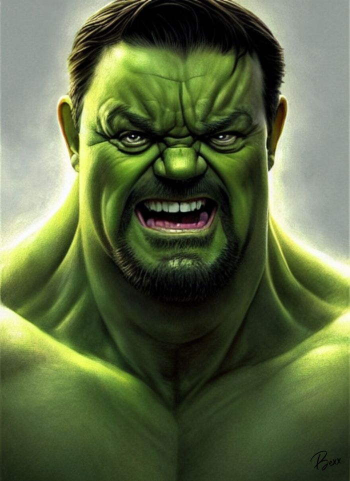 38 celebridades transformada em suas versão Hulk 31