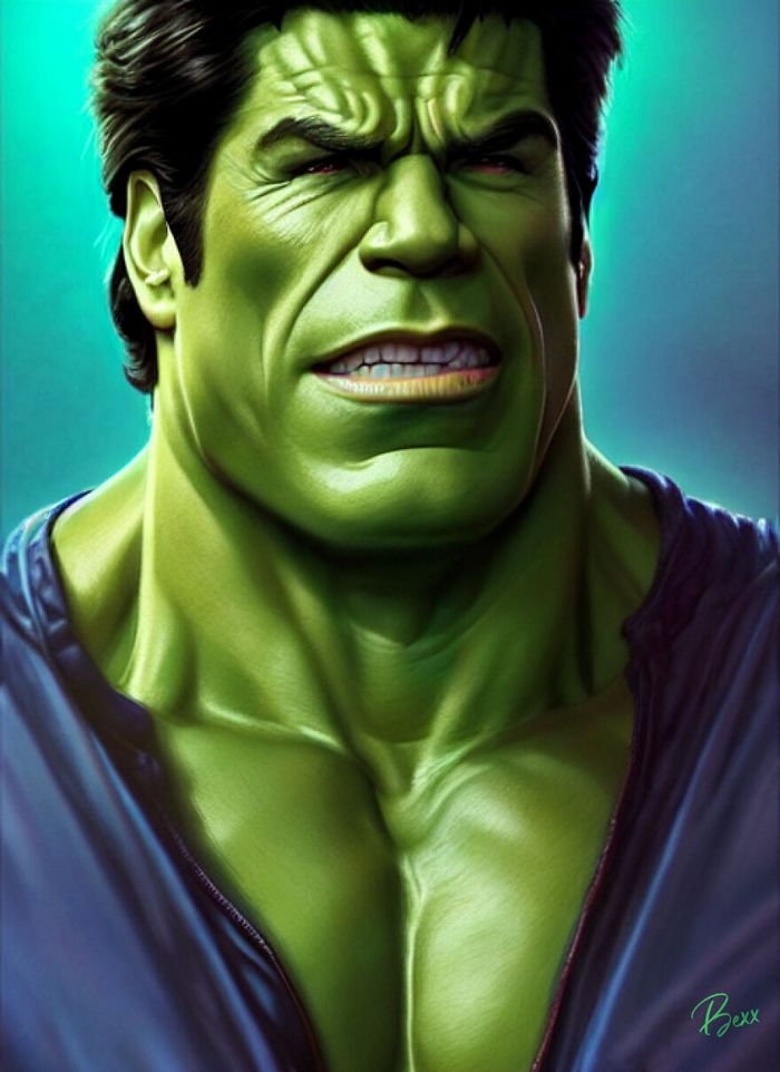 38 celebridades transformada em suas versão Hulk 33