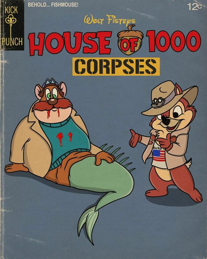 42 ilustrações mais assustadoras de desenhos animados que viraram slasher 5