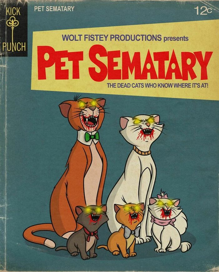 42 ilustrações mais assustadoras de desenhos animados que viraram slasher 8