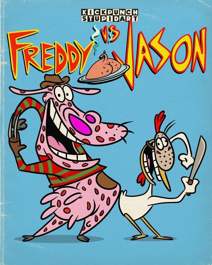 42 ilustrações mais assustadoras de desenhos animados que viraram slasher 9