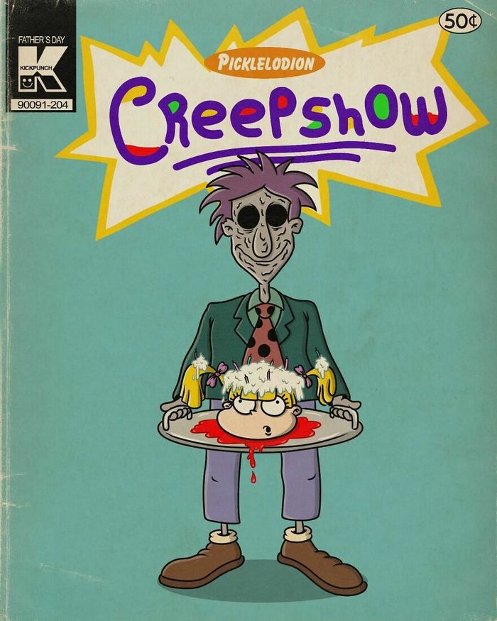 42 ilustrações mais assustadoras de desenhos animados que viraram slasher 13