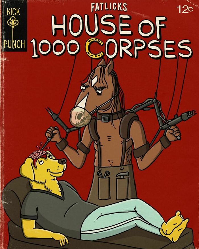 42 ilustrações mais assustadoras de desenhos animados que viraram slasher 29