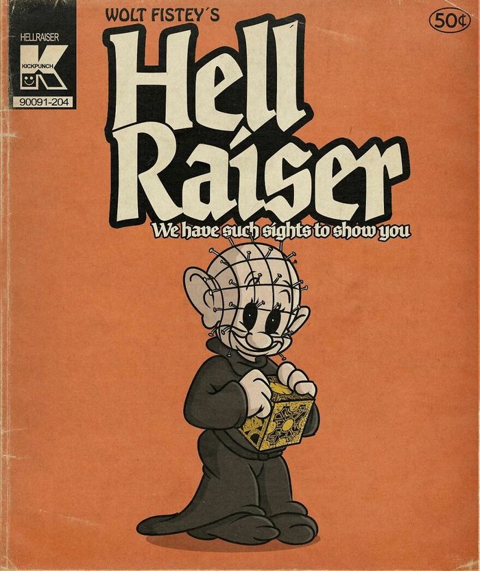 42 ilustrações mais assustadoras de desenhos animados que viraram slasher 32