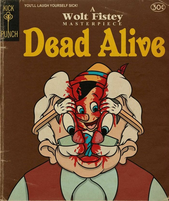 42 ilustrações mais assustadoras de desenhos animados que viraram slasher 34