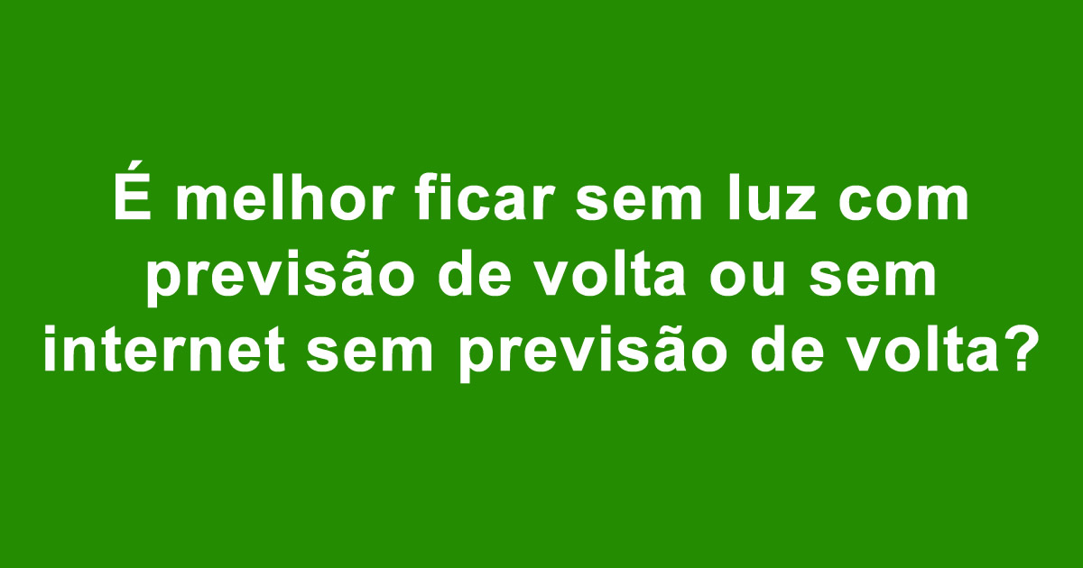 O que você prefere: Sufoco que todos brasileiro passa 3