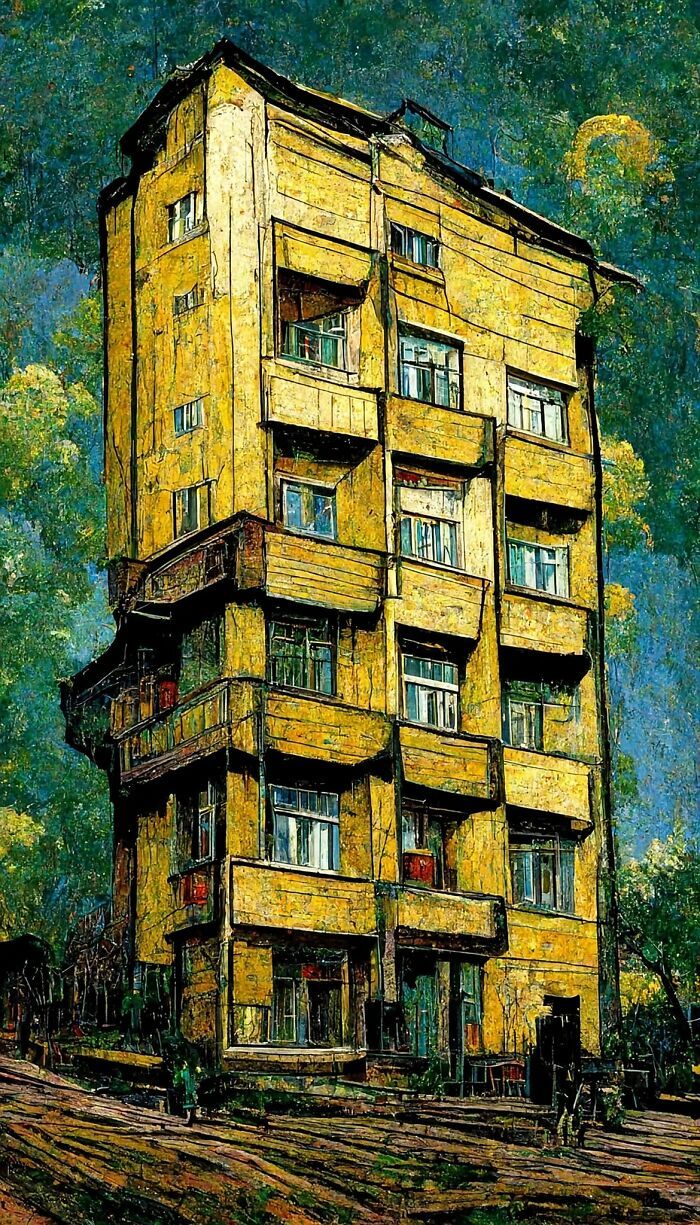 27 pinturas de edifícios geradas por rede neural por este artista 4