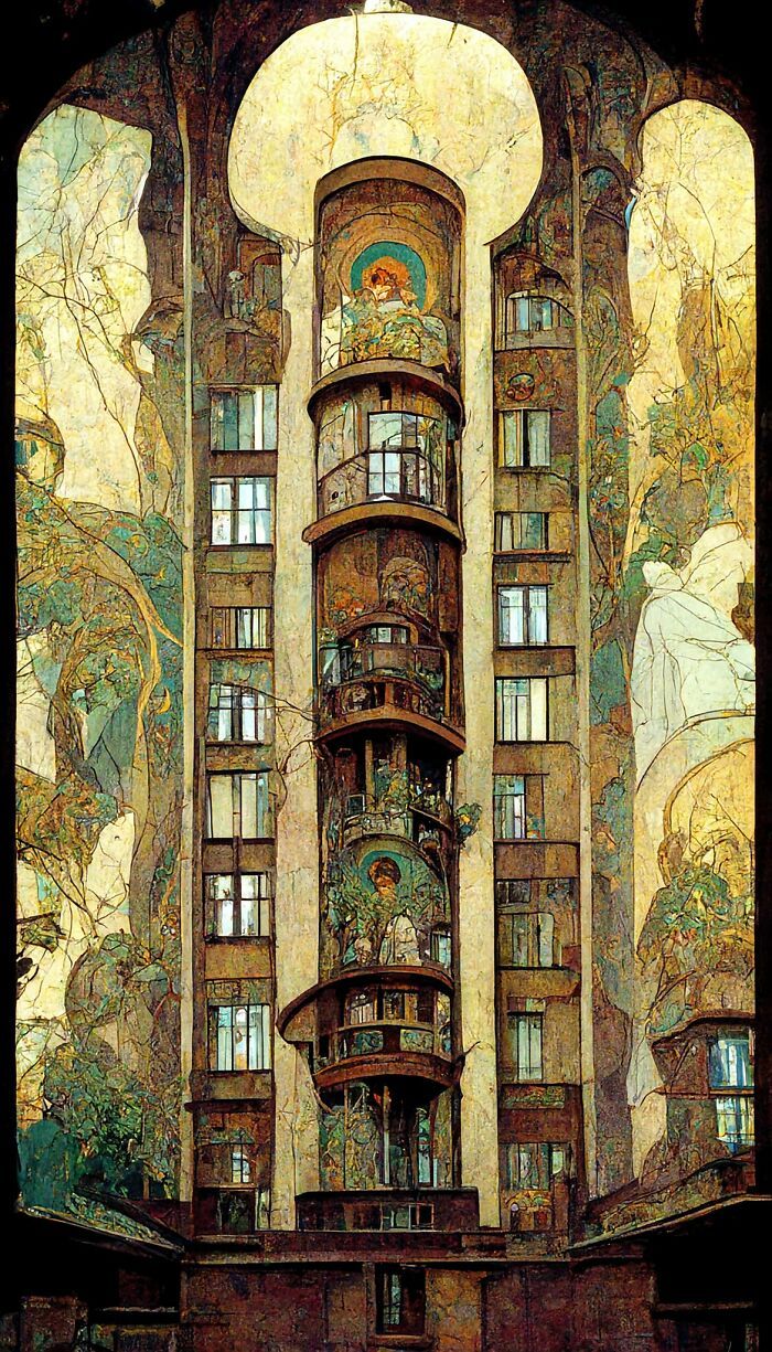 27 pinturas de edifícios geradas por rede neural por este artista 6 27 pinturas de edifícios geradas por rede neural por este artista 6