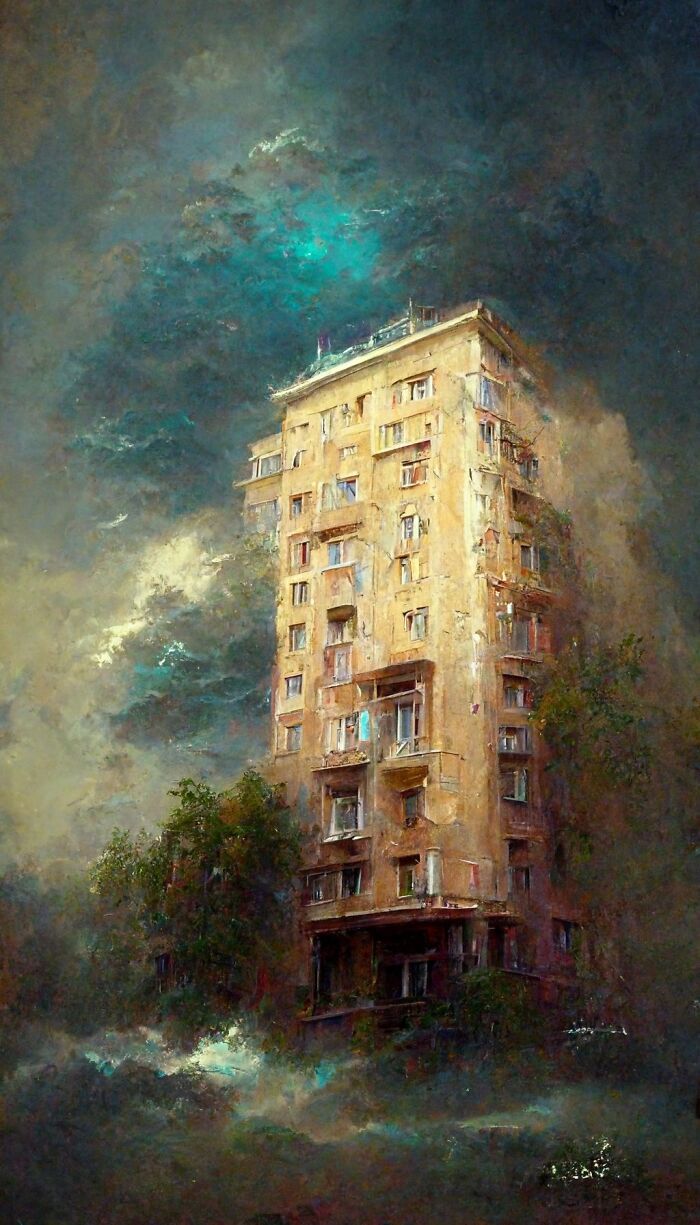 27 pinturas de edifícios geradas por rede neural por este artista 21