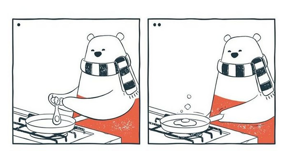 Quadrinhos sem palavras que mostram que a vida pode ser pura e simples (36 fotos)