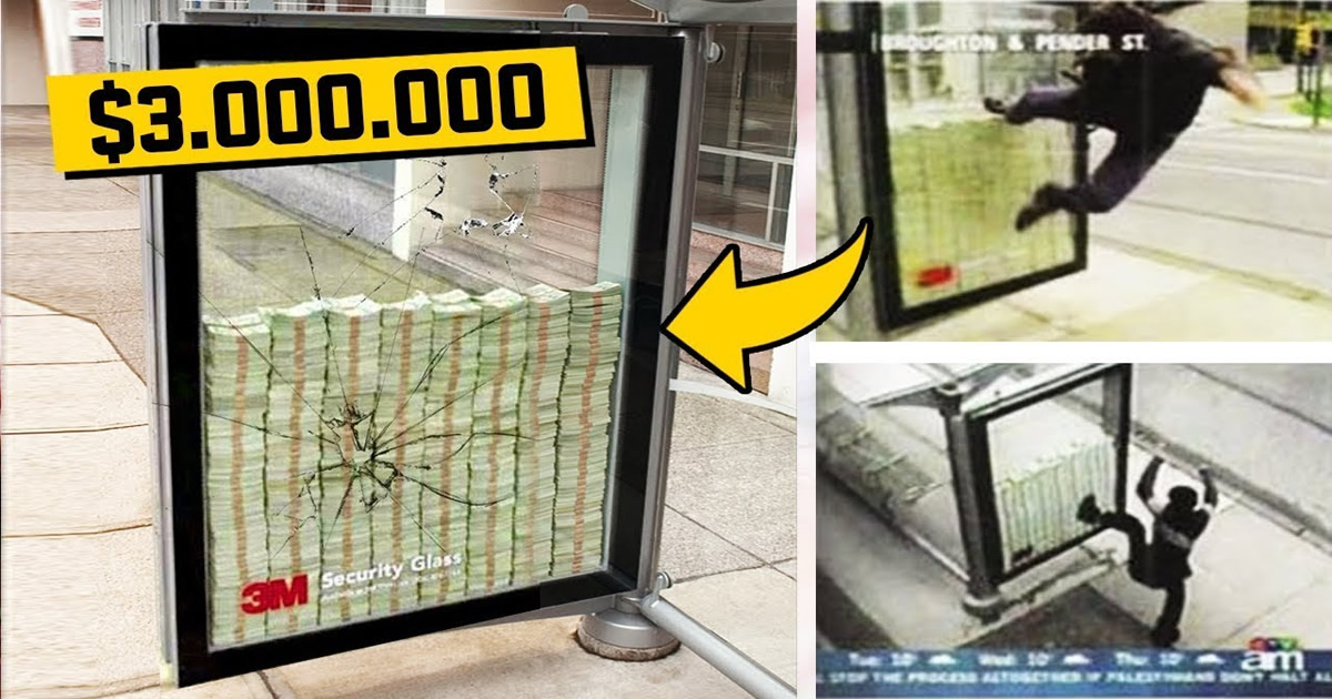 Se você quebrar o vidro, o dinheiro é seu! Campanhas publicitárias criativas 137