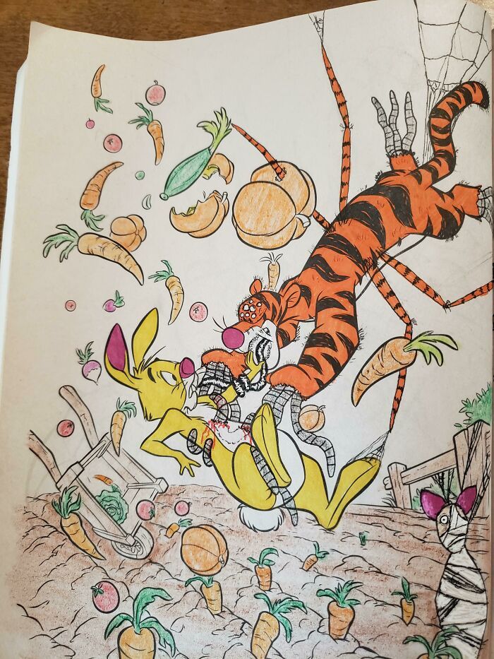 47 vezes em que adultos improvisaram e arruinaram livros de colorir para crianças 6