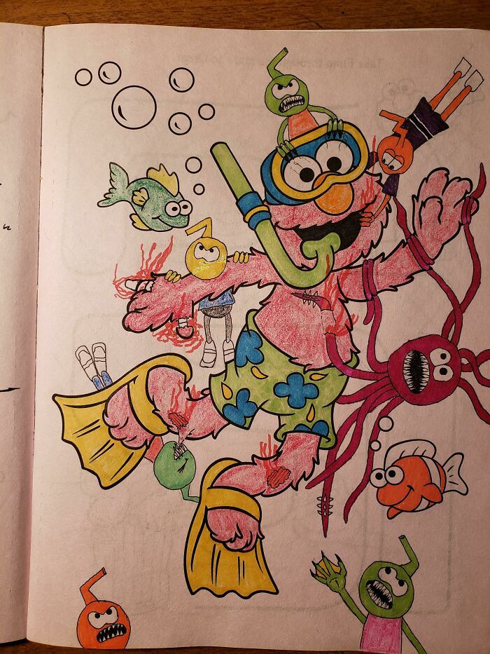 47 vezes em que adultos improvisaram e arruinaram livros de colorir para crianças 9