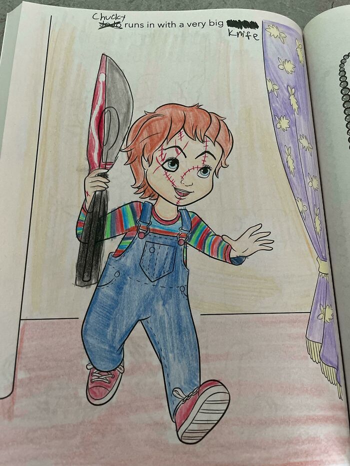 47 vezes em que adultos improvisaram e arruinaram livros de colorir para crianças 24