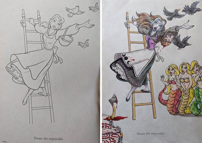 47 vezes em que adultos improvisaram e arruinaram livros de colorir para crianças 28